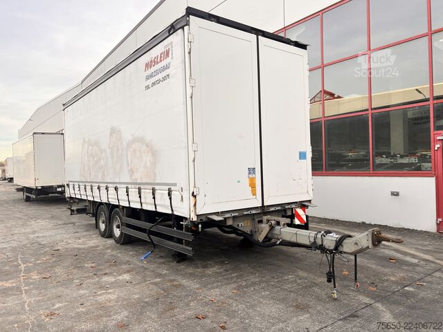 Remorque ouverte avec bâche Möslein TPW 105 D 7,30  Tandem- Schiebeplanenanhänger zum Durchladen