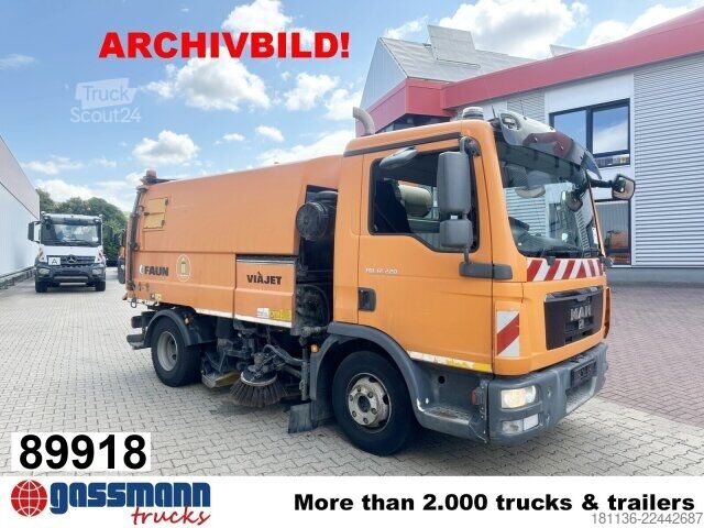 Veifeiemaskin MAN TGM 18.240 4x2 BL, Kehrmaschine Bucher CityFant