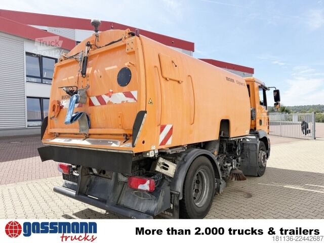 Ielu tīrīšanas mašīna MAN TGM 18.240 4x2 BL, Kehrmaschine Bucher CityFant