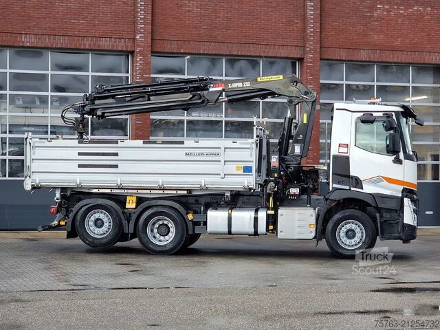 Ανατρεπόμενο όχημα με γερανό Renault C 440 - 6x2*4 - HIAB X Pro 232 Crane - Meiler 3...