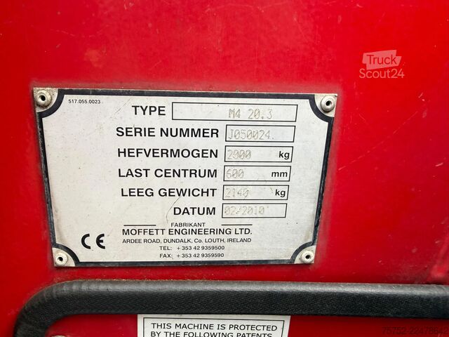 Lastbilmonteret gaffeltruck Moffett M4 20.3 2.000KG