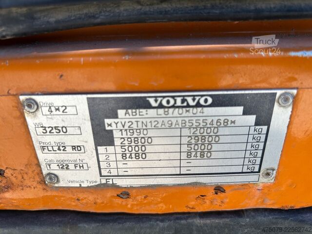 Třístranný sklápěč VOLVO FL 250 / Meiller / Euro 5 / Klima