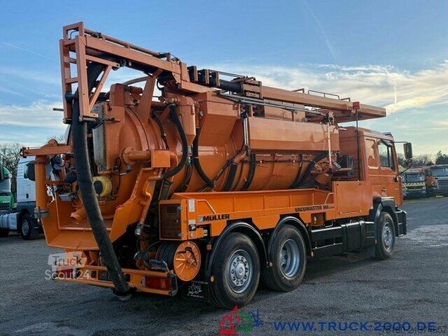 Vakuuminė cisterna sunkvežimis MAN 26.360 Müller Saug- Spüler + Wasseraufbereitung