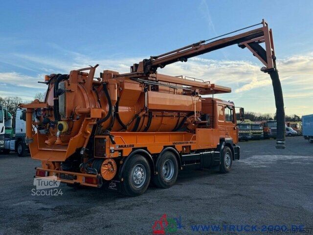 Vakuuminė cisterna sunkvežimis MAN 26.360 Müller Saug- Spüler + Wasseraufbereitung