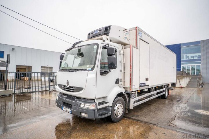 Gekoeld/bevroren transport RENAULT MIDLUM 220.16 DXI + CARRIER MULTI TEMP+DHOLLANDIA