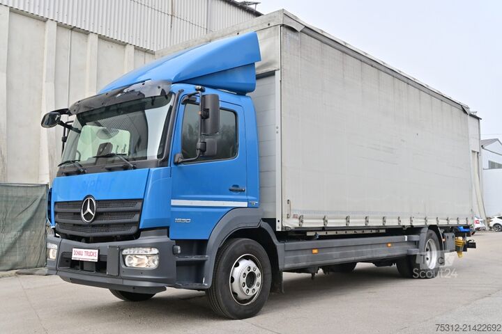 Camion cu platformă și prelată Mercedes-Benz Atego 1530  1630 LBW 2000kg 16t Blatt Luft 2,7m