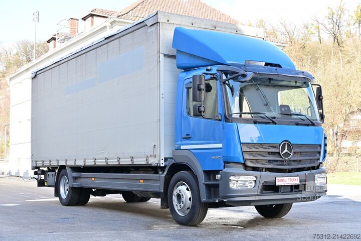 Camion cu platformă și prelată Mercedes-Benz Atego 1530  1630 LBW 2000kg 16t Blatt Luft 2,7m