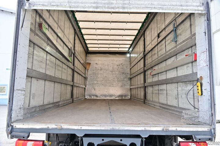 Camion cu platformă și prelată Mercedes-Benz Atego 1530  1630 LBW 2000kg 16t Blatt Luft 2,7m