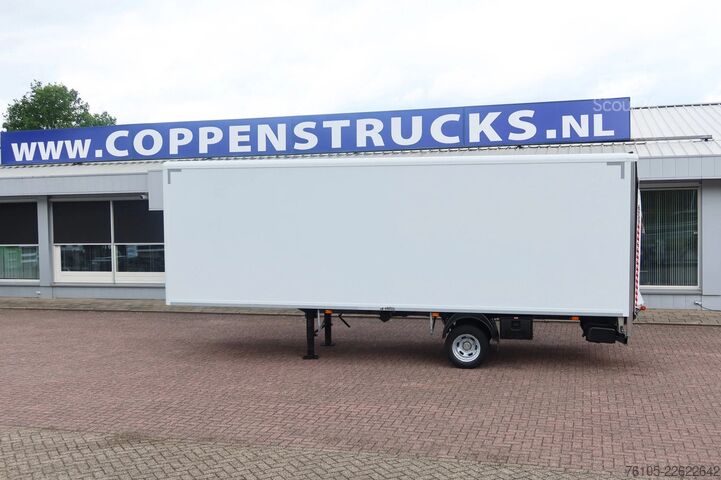 BE-puoliperävaunut Veldhuizen P 47-3. Gesloten + Dhollandia 1.000 kg