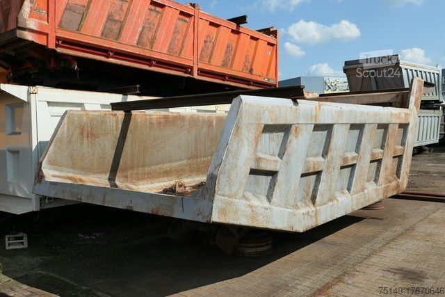 Camion benne Stahl - Hinterkippmulde ca. 18 cbm, Hilfsrahmen