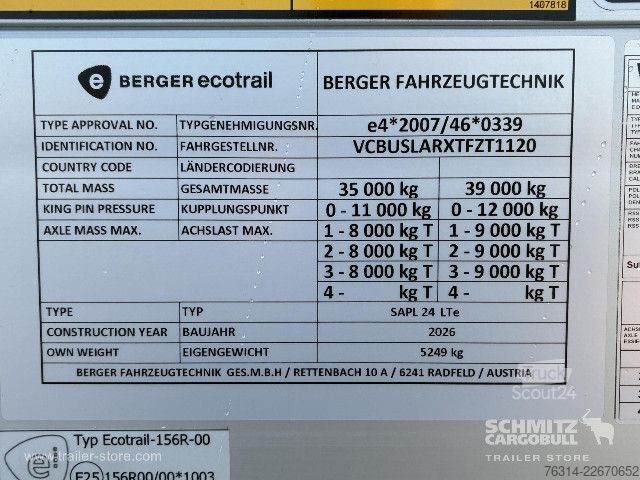 Semi-remorque bâchée Berger Curtainsider Standard