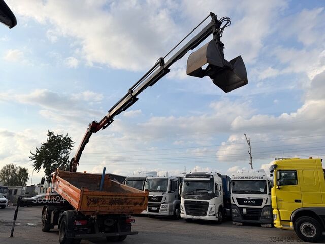 Camion benne MAN TGM 18.340BB/Meiller+PalfingerPK11001B+Greifer