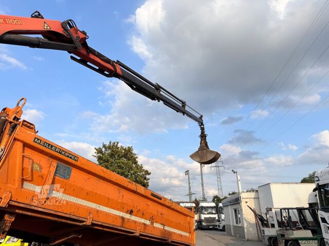 Camion benne MAN TGM 18.340BB/Meiller+PalfingerPK11001B+Greifer