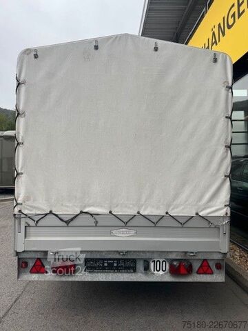 Remorque pour voiture BÖCKMANN Drehschemelanhänger 3-Achs Plane + Spriegel