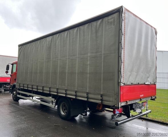 Flatbed truck with tarp MAN TGM 15.250 Pritsche + Schiebeplane AHK Klima
