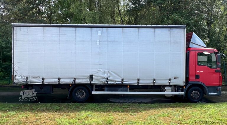 Curtain sider van MAN TGL 8.180 Pritsche + Schiebeplane AHK Klima