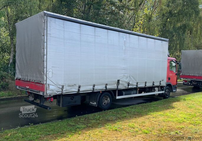 Curtain sider van MAN TGL 8.180 Pritsche + Schiebeplane AHK Klima
