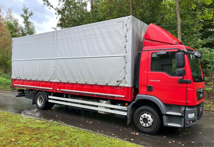 Camion plateau avec bâche MAN MAN TGM 15.250 Pritsche + plane AHK Klima