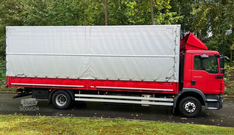 Camion plateau avec bâche MAN MAN TGM 15.250 Pritsche + plane AHK Klima