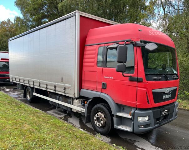 Camion plateau avec bâche MAN TGM 15.250 Pritsche + plane AHK Klima HU 05.2027
