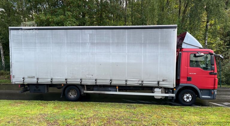 Camion bâché MAN TGL 8.180 Pritsche + Schiebeplane AHK Klima
