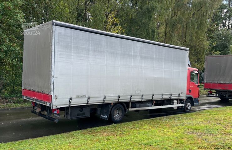 Camion bâché MAN TGL 8.180 Pritsche + Schiebeplane AHK Klima