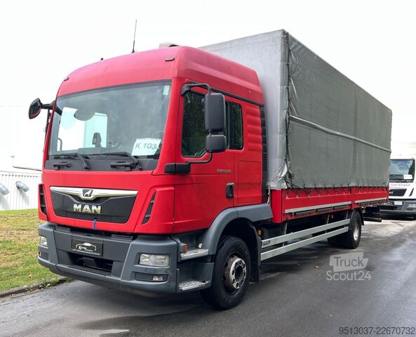 Camion plateau avec bâche MAN TGM 15.250 Pritsche + plane AHK Klima