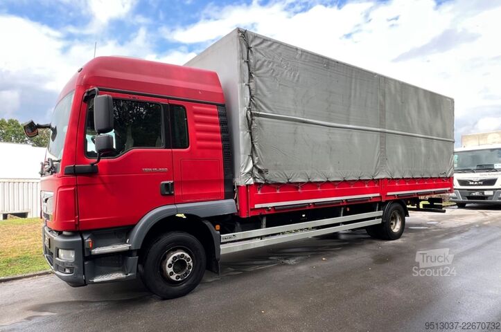 Camion plateau avec bâche MAN TGM 15.250 Pritsche + plane AHK Klima
