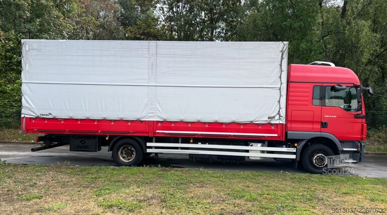 Camion plateau avec bâche MAN TGM 15.250 Pritsche + plane AHK Klima