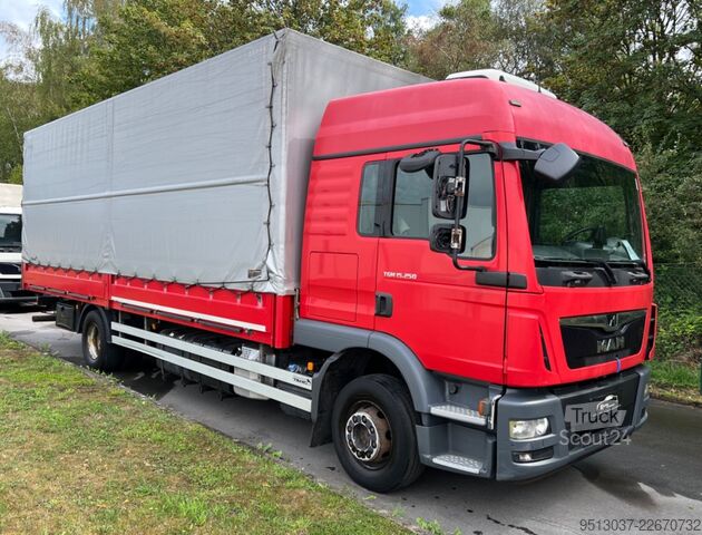 Camion plateau avec bâche MAN TGM 15.250 Pritsche + plane AHK Klima