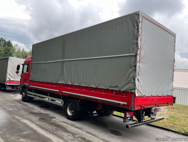 Camion plateau avec bâche MAN TGM 15.250 Pritsche + plane AHK Klima