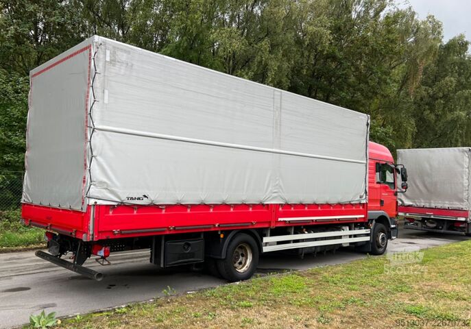 Camion plateau avec bâche MAN TGM 15.250 Pritsche + plane AHK Klima