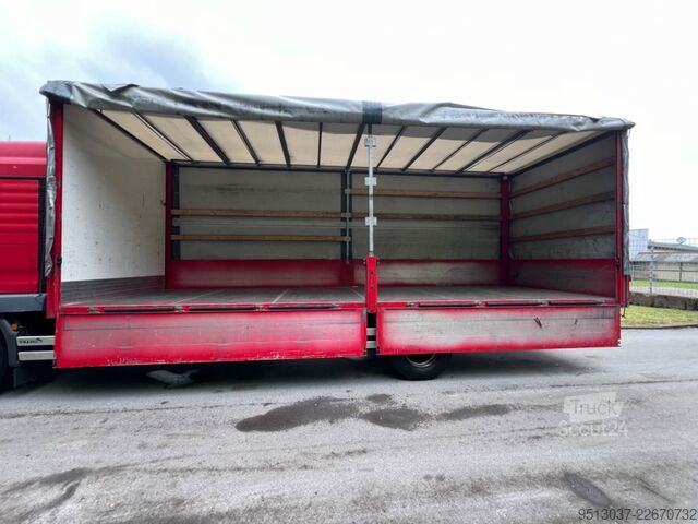 Camion plateau avec bâche MAN TGM 15.250 Pritsche + plane AHK Klima
