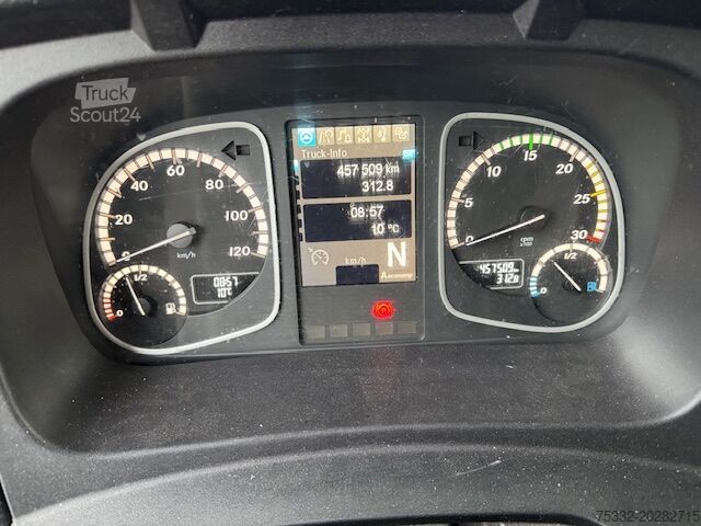 Furgão de caixa Mercedes-Benz Atego 918 L Wechselkoffer 6,6m LBW Klima