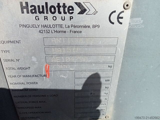 Knikarm werkplatform Haulotte HA15 IP