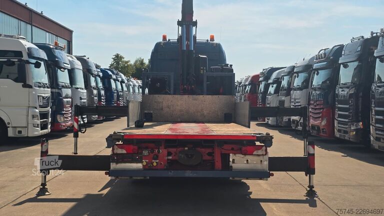 Camión de plataforma SCANIA R 490 * RETARDER * FASSI 14 M * LENK/LIFTACHSE *