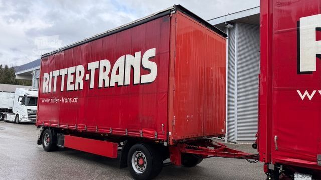 Anhänger mit Pritsche & Plane SCHMITZ CARGOBULL AFG 18 PRITSCHE+PLANE*2009*1HAND*DRUCHLADESYSTEM