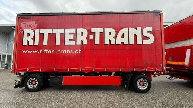 Anhänger mit Pritsche & Plane SCHMITZ CARGOBULL AFG 18 PRITSCHE+PLANE*2009*1HAND*DRUCHLADESYSTEM
