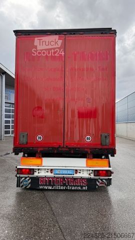 Anhänger mit Pritsche & Plane SCHMITZ CARGOBULL AFG 18 PRITSCHE+PLANE*2009*1HAND*DRUCHLADESYSTEM