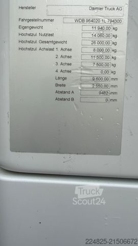 Φορτηγό κουτί (κουρμπαριστό) MERCEDES-BENZ AROCS 2742 KOFFERAUFBAU+LBW*2013*1HAND*EURO6*