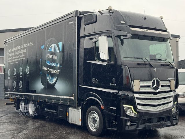 LKW mit Pritsche & Plane MERCEDES-BENZ ACTROS 2548 / GIGSPACE / STAPLERHALTERUNG