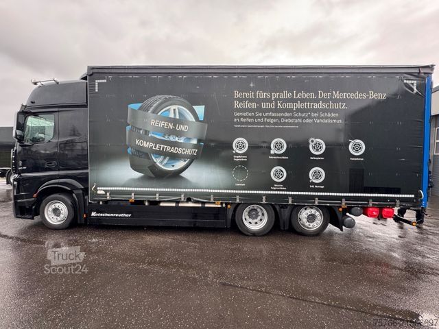 LKW mit Pritsche & Plane MERCEDES-BENZ ACTROS 2548 / GIGSPACE / STAPLERHALTERUNG