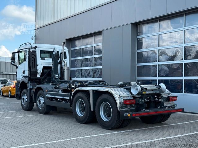 Roll-off-kippi kuorma-auto MAN TGS 35.520 8x4 BL Abrollkipper MEILLER 26.65-TSL