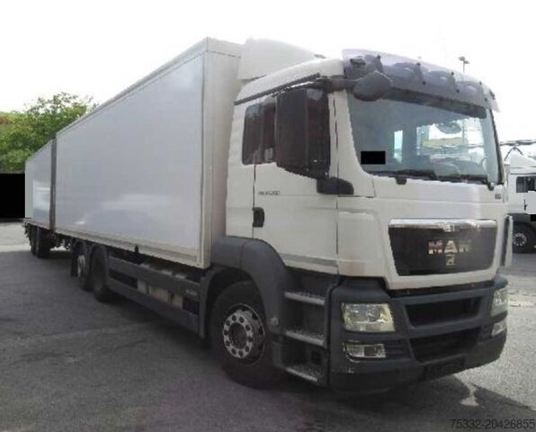 Autocarro con cassone MAN TGS 26.360 Koffe 8,1m incl. Tandem 18to