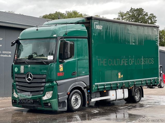 Flatbed truck with tarp MERCEDES-BENZ Actros 1842 EU6Voll-Luft Retarder Jumbo