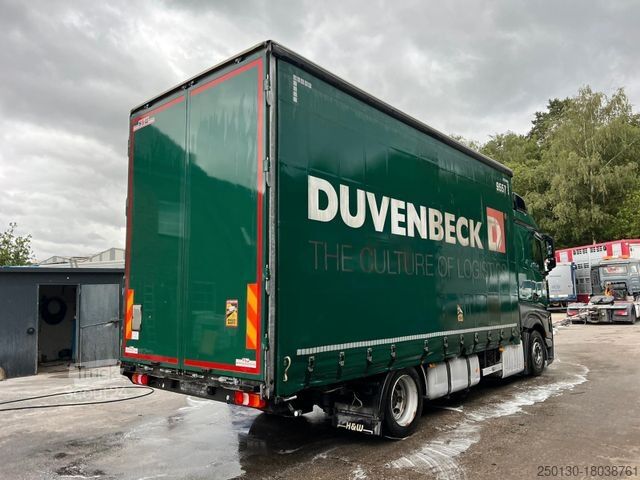 Flatbed truck with tarp MERCEDES-BENZ Actros 1842 EU6Voll-Luft Retarder Jumbo
