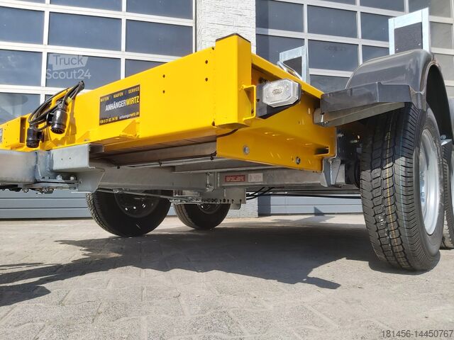 Excavator trailer ANHÄNGERWIRTZ Baggeranhänger höhenverstellbar Deichsel