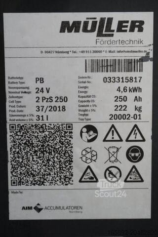Forklift aküsü AIM 24 Volt 2 PzS 250 Ah