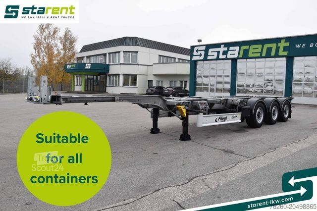 Semi-remorque à carrosserie interchangeable FLIEGL Containerchassis ADR, 1x20/2x20/1x30/1x40/1x45