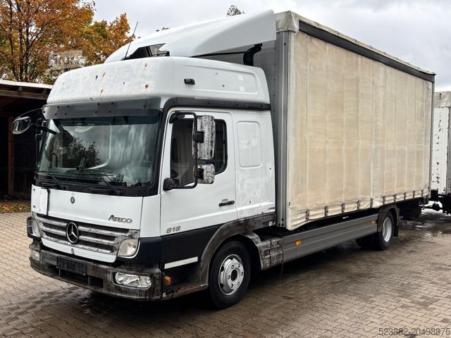 Transporter mit Pritsche & Plane MERCEDES-BENZ Atego 818L Schlafkabine*Euro 5*Edscha*Standhei.